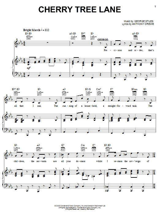 Stiles & Drewe Cherry Tree Lane sheet music notes and chords. Download Printable PDF.