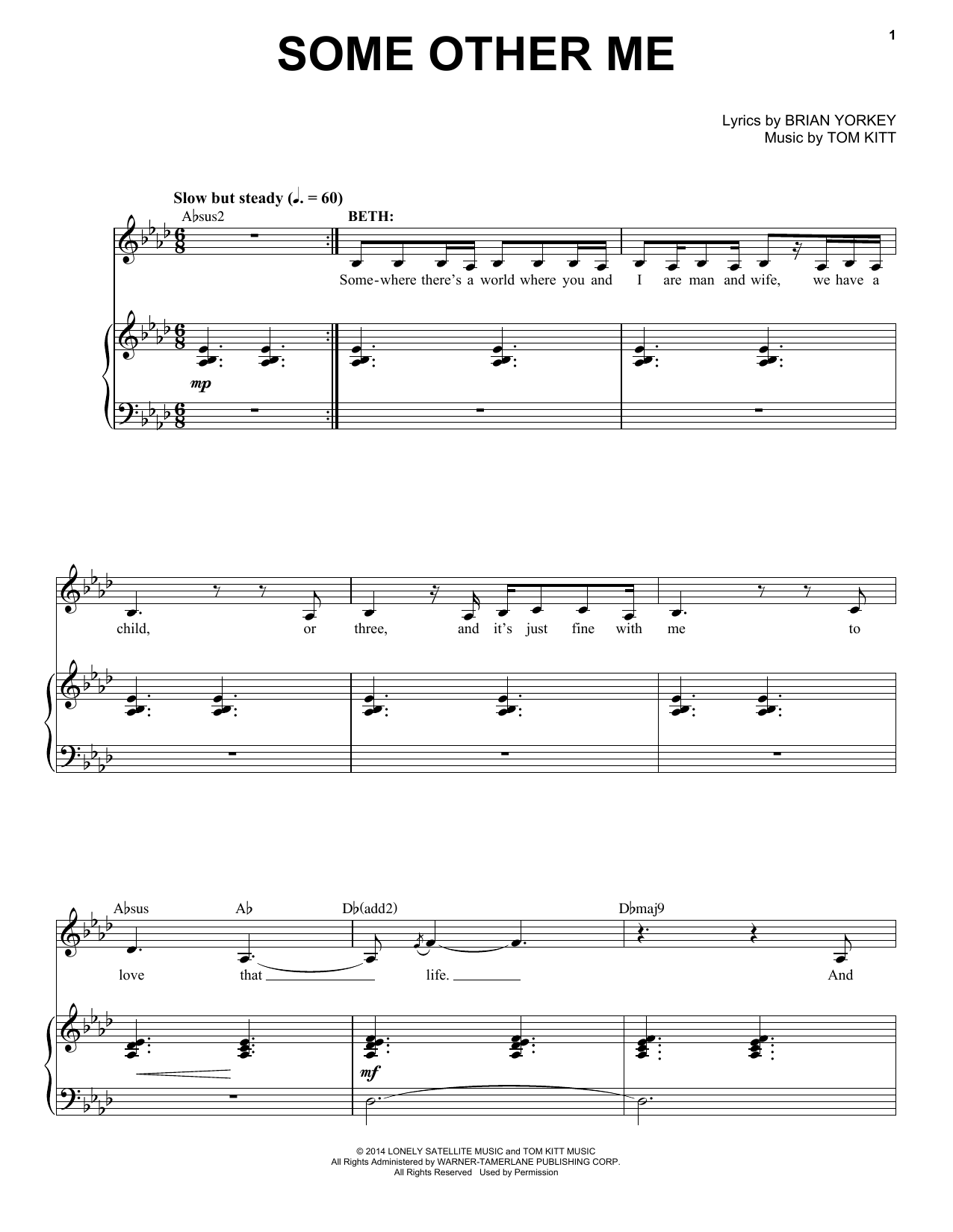 Anthony Rapp & Idina Menzel Some Other Me (from If/Then: A New Musical) sheet music notes and chords. Download Printable PDF.