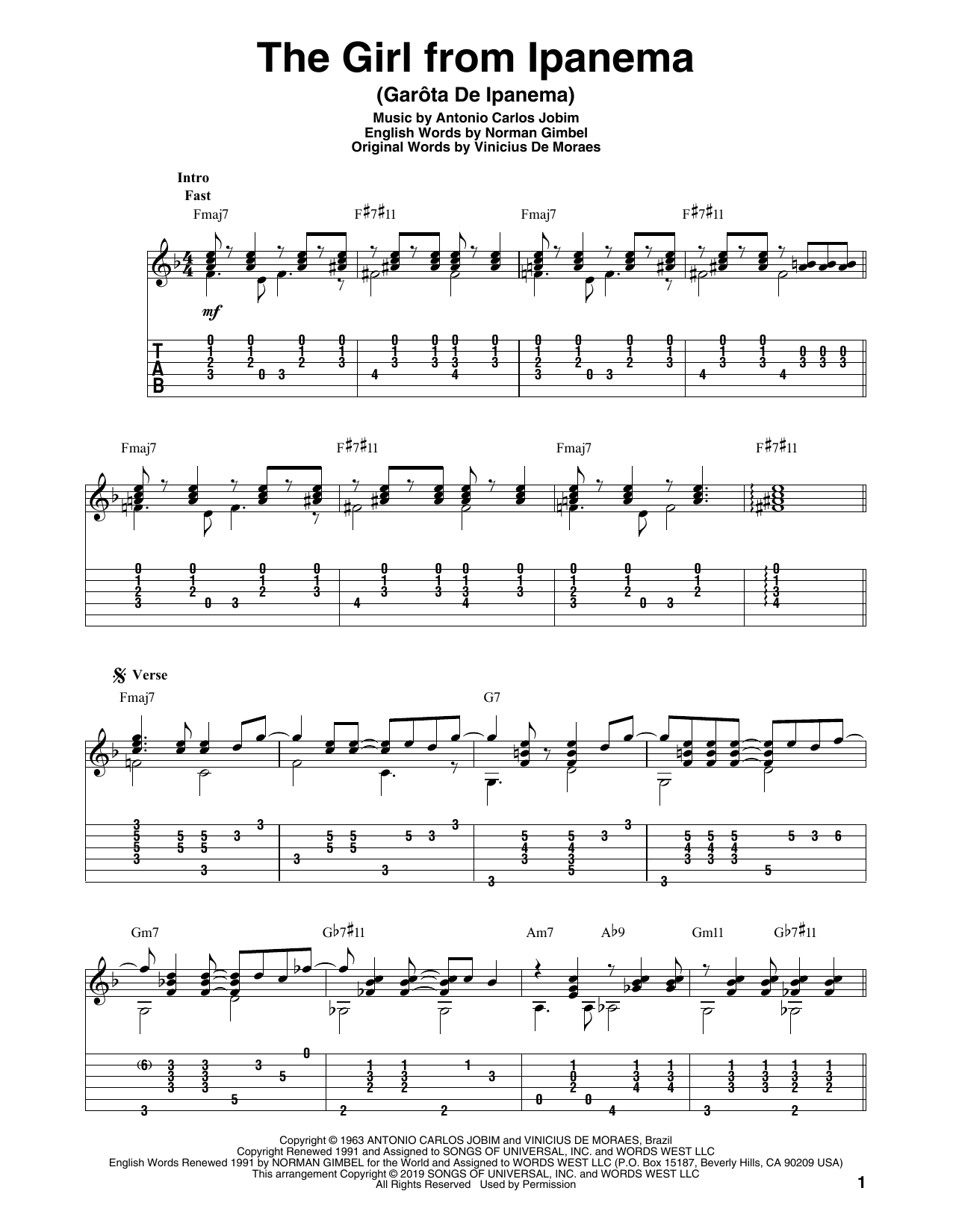 Antonio Carlos Jobim The Girl From Ipanema (Garota De Ipanema) (arr. Bill LaFleur) sheet music notes and chords. Download Printable PDF.