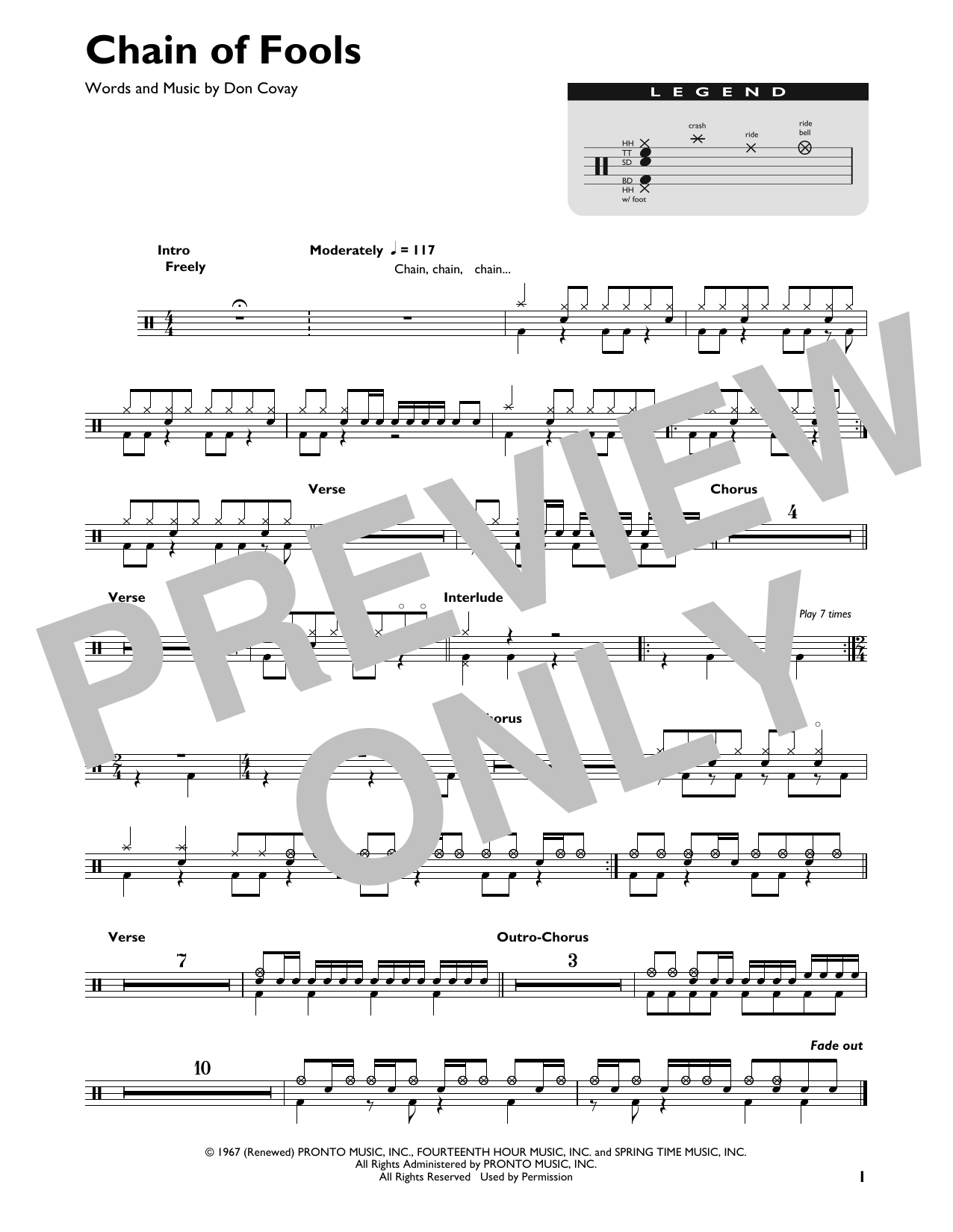 Aretha Franklin Chain Of Fools sheet music notes and chords. Download Printable PDF.