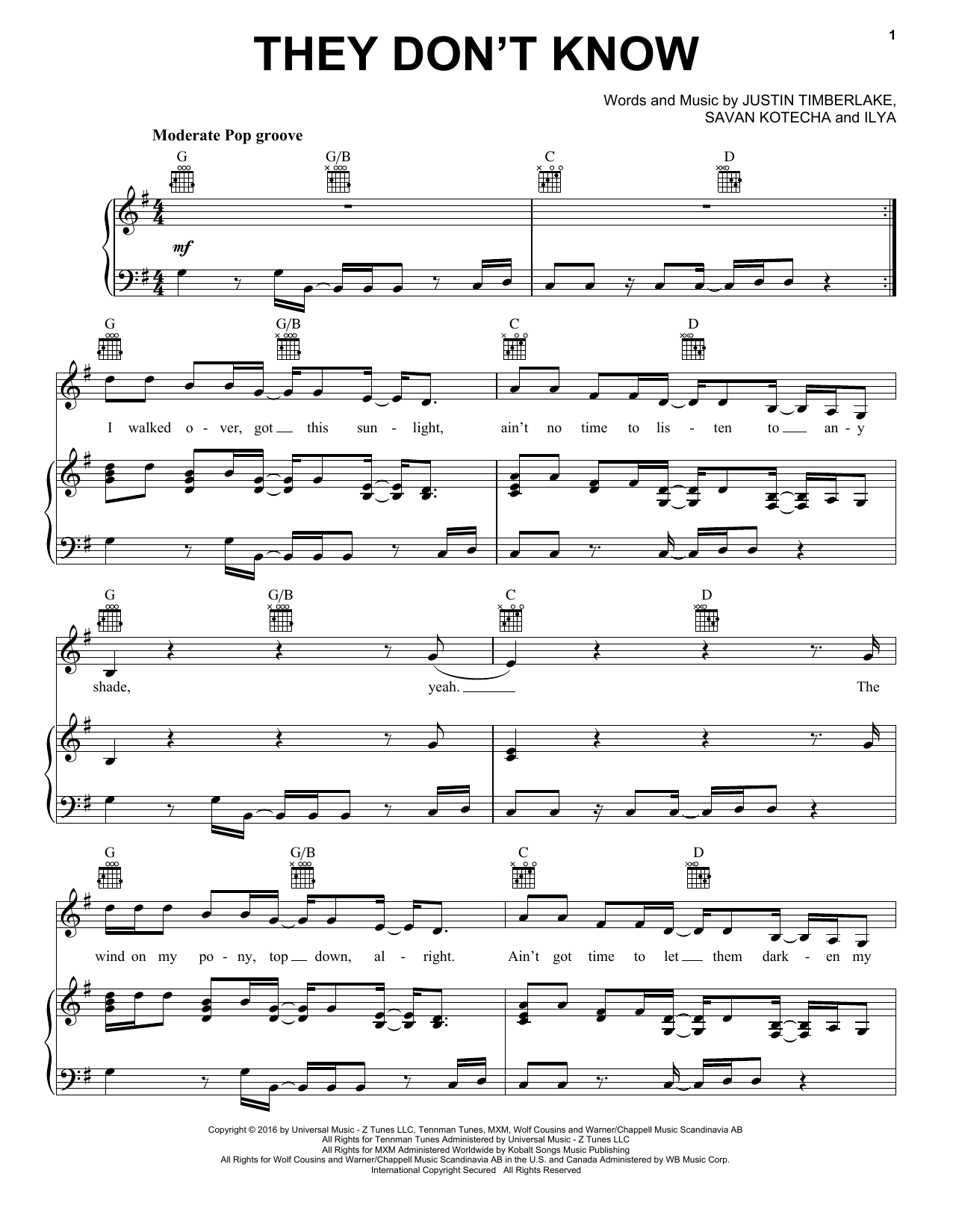 Ariana Grande They Don't Know sheet music notes and chords. Download Printable PDF.