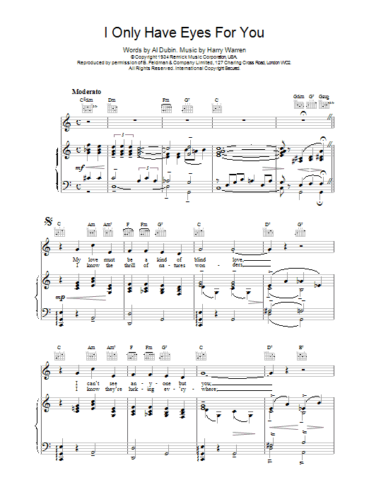 Art Garfunkel I Only Have Eyes For You sheet music notes and chords. Download Printable PDF.