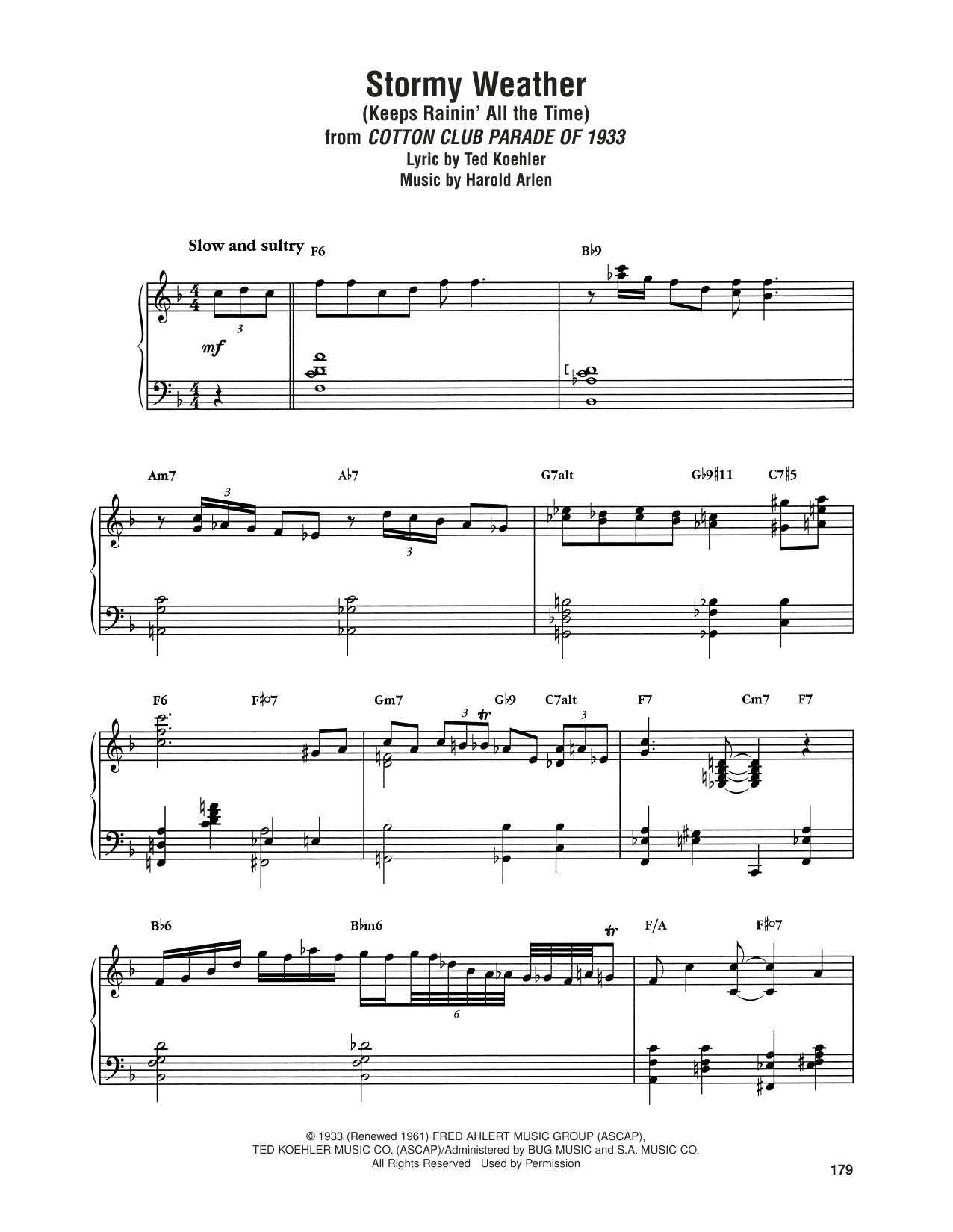Learn to play Art Tatum Stormy Weather (Keeps Rainin' All The Time) sheet music for Keyboard Transcription in minutes. Price: 7.8900$ Art Tatum Stormy Weather (Keeps Rainin' All The Time) sheet music notes and chords arranged for Keyboard Transcription