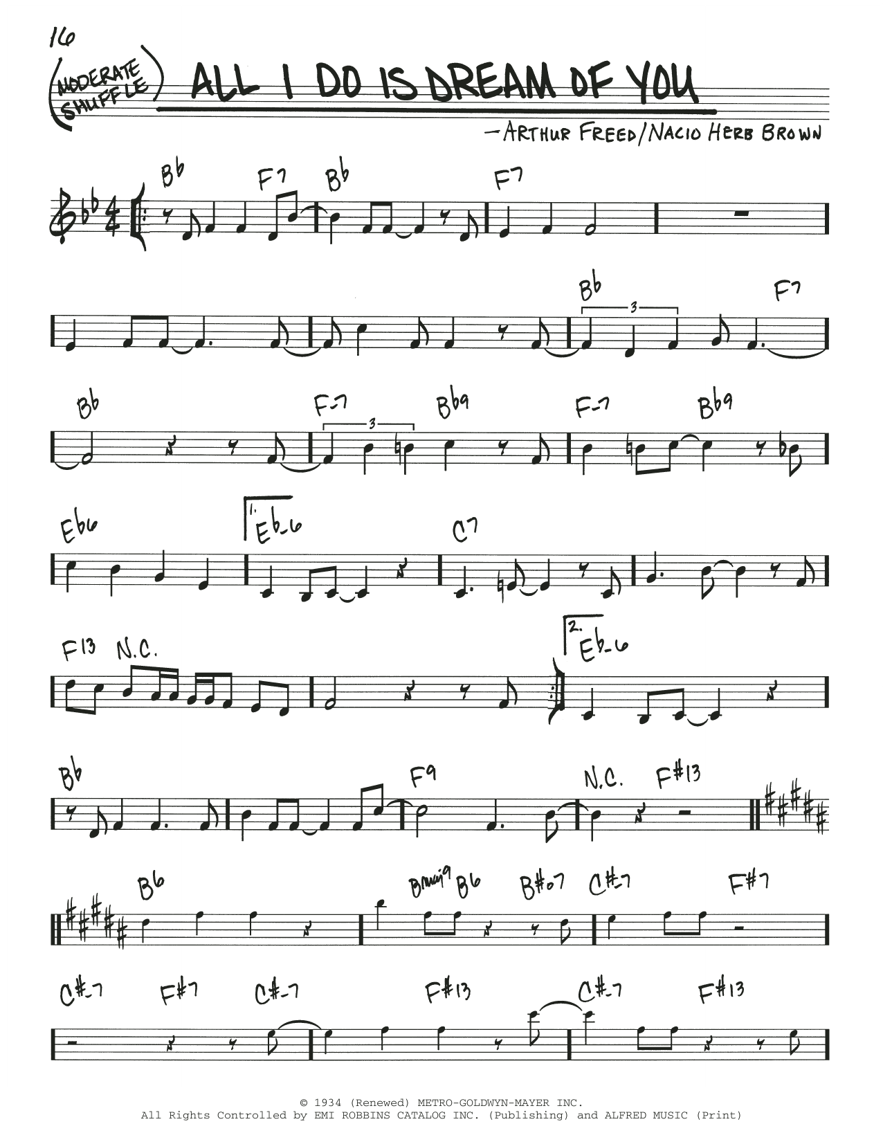 Arthur Freed and Nacio Herb Brown All I Do Is Dream Of You sheet music notes and chords. Download Printable PDF.