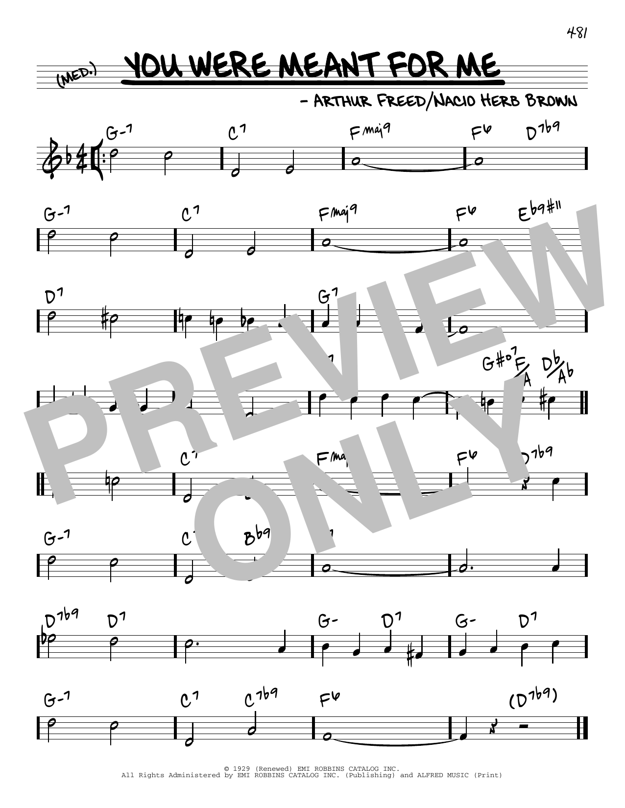 Learn to play Arthur Freed You Were Meant For Me sheet music for Real Book – Melody & Chords in minutes. Price: 5.9900$ Arthur Freed You Were Meant For Me sheet music notes and chords arranged for Real Book – Melody & Chords
