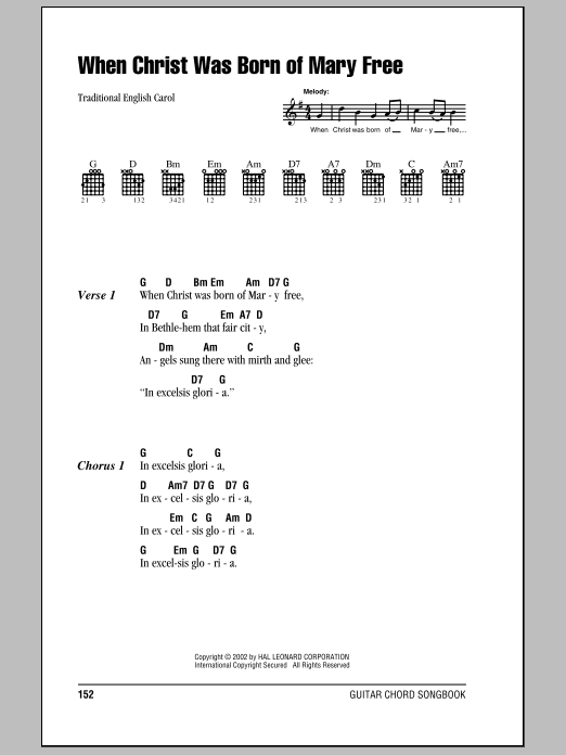 Arthur H. Brown When Christ Was Born Of Mary Free sheet music notes and chords. Download Printable PDF.