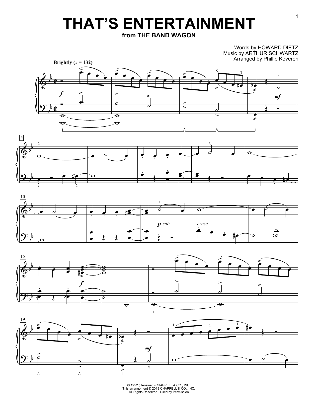 Phillip Keveren That's Entertainment sheet music notes and chords. Download Printable PDF.