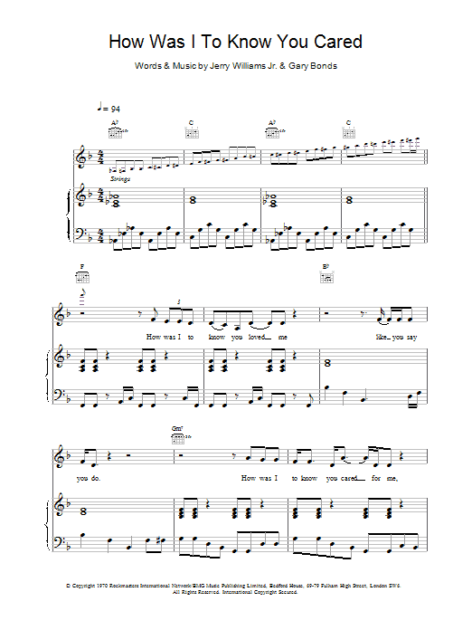 Learn to play Arthur Tracy How Was I To Know You Cared sheet music for Piano, Vocal & Guitar Chords in minutes. Price: 7.8900$ Arthur Tracy How Was I To Know You Cared sheet music notes and chords arranged for Piano, Vocal & Guitar Chords