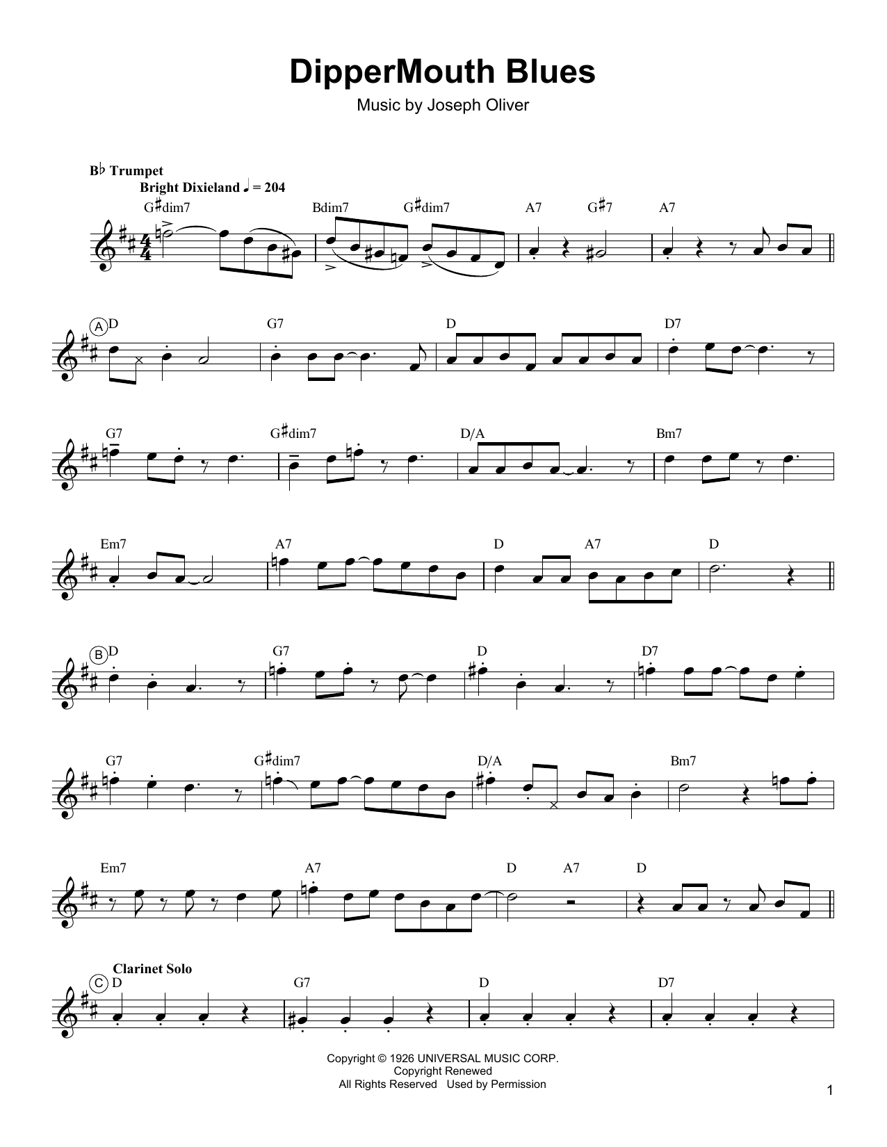Learn to play Arturo Sandoval Dippermouth Blues sheet music for Trumpet Transcription in minutes. Price: 6.9900$ Arturo Sandoval Dippermouth Blues sheet music notes and chords arranged for Trumpet Transcription