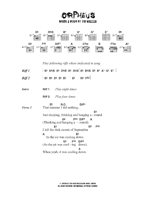 Ash Orpheus sheet music notes and chords. Download Printable PDF.