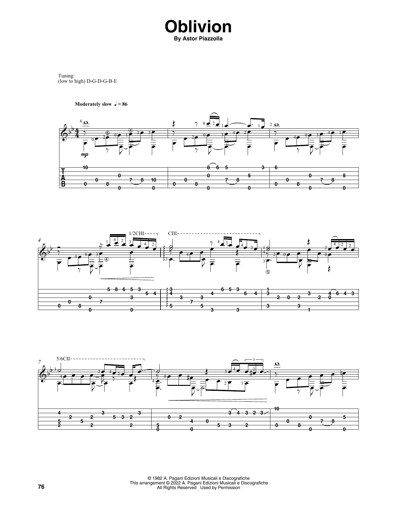 Astor Piazzolla Oblivion (arr. Celil Refik Kaya) sheet music notes and chords. Download Printable PDF.