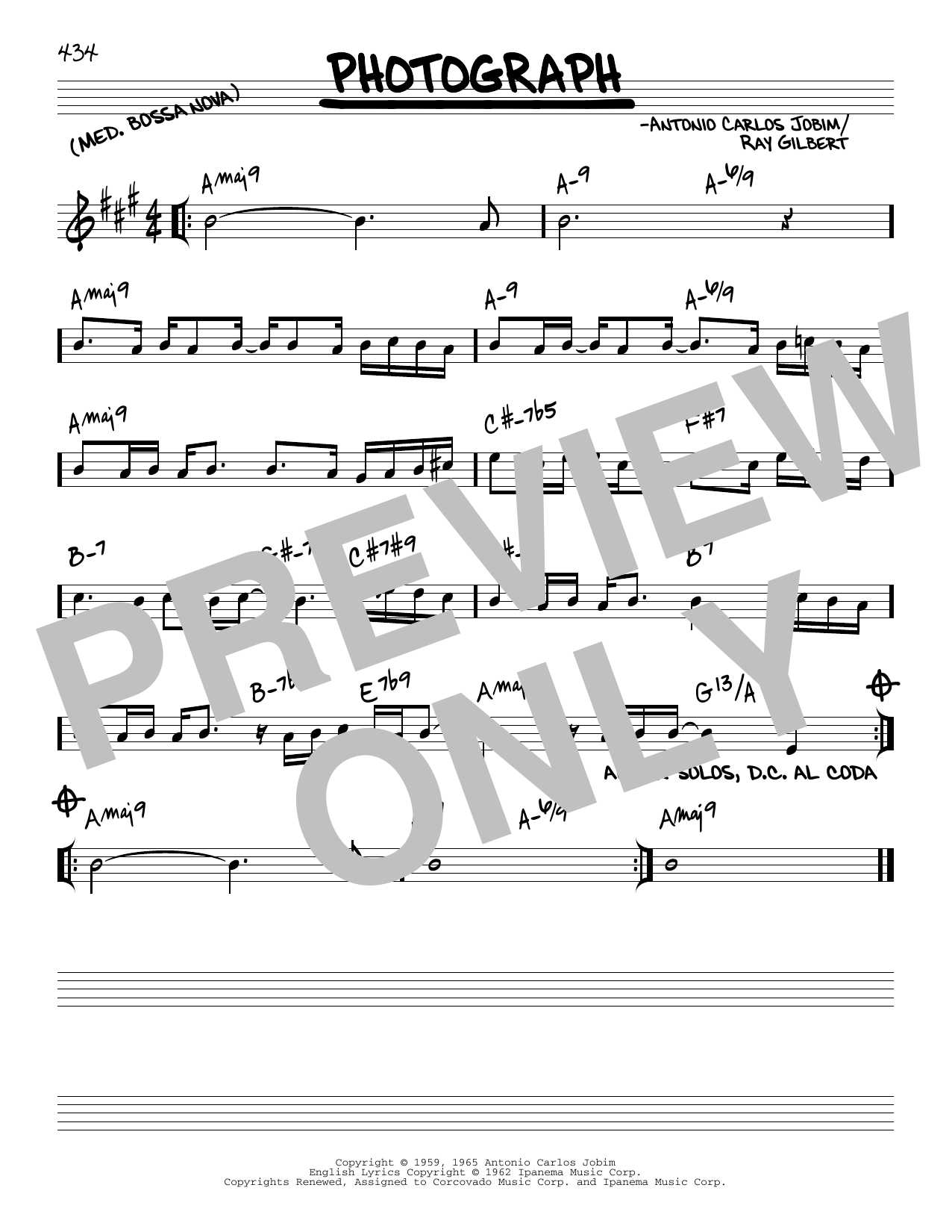 Astrud Gilberto Photograph sheet music notes and chords. Download Printable PDF.