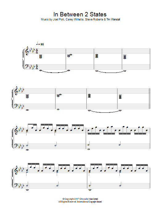 Athlete In Between 2 States sheet music notes and chords arranged for Piano, Vocal & Guitar Chords