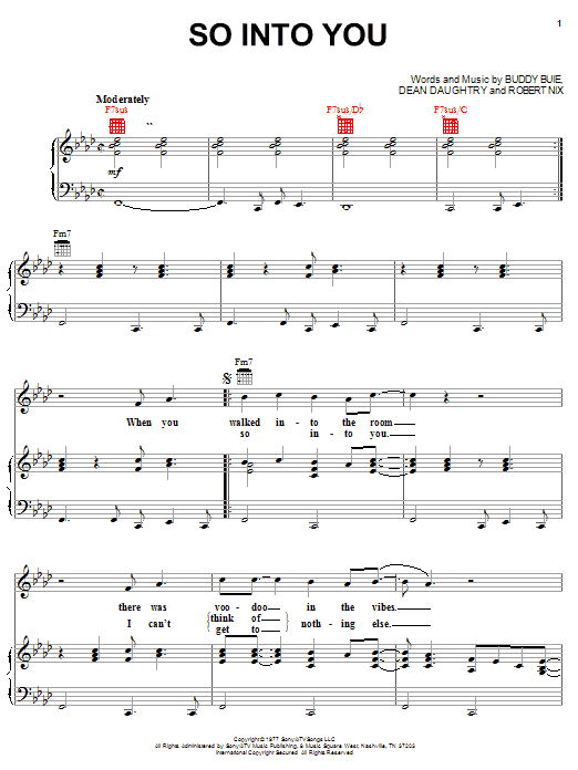 Learn to play Atlanta Rhythm Section So Into You sheet music for Piano, Vocal & Guitar Chords (Right-Hand Melody) in minutes. Price: 7.8900$ Atlanta Rhythm Section So Into You sheet music notes and chords arranged for Piano, Vocal & Guitar Chords (Right-Hand Melody)
