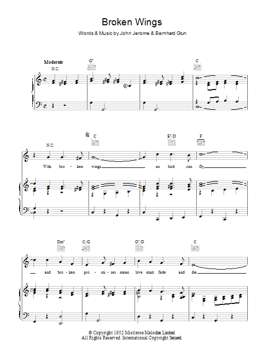 Learn to play Atomic Rooster Broken Wings sheet music for Piano, Vocal & Guitar Chords in minutes. Price: 7.8900$ Atomic Rooster Broken Wings sheet music notes and chords arranged for Piano, Vocal & Guitar Chords