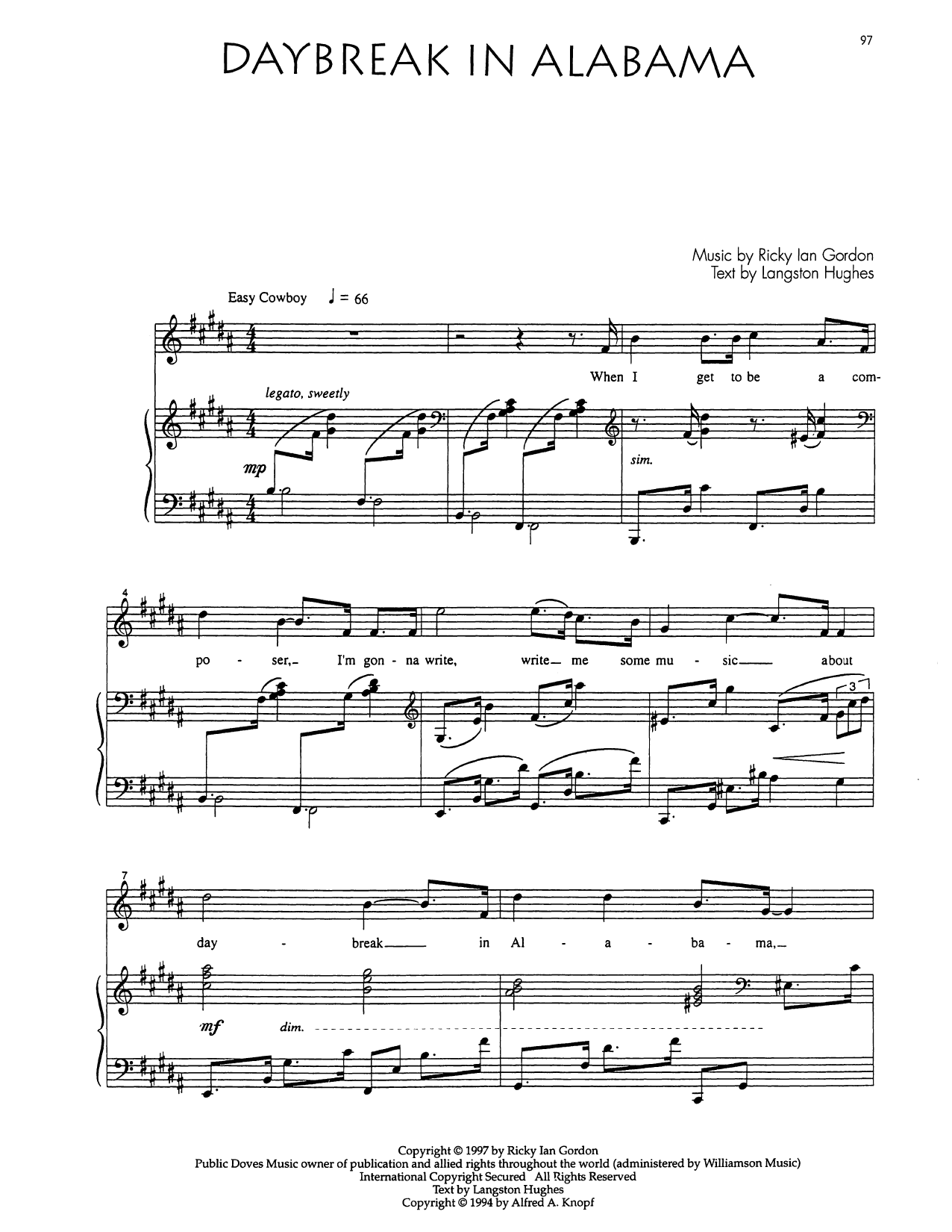 Learn to play Audra McDonald Daybreak In Alabama sheet music for Piano & Vocal in minutes. Price: 7.8900$ Audra McDonald Daybreak In Alabama sheet music notes and chords arranged for Piano & Vocal