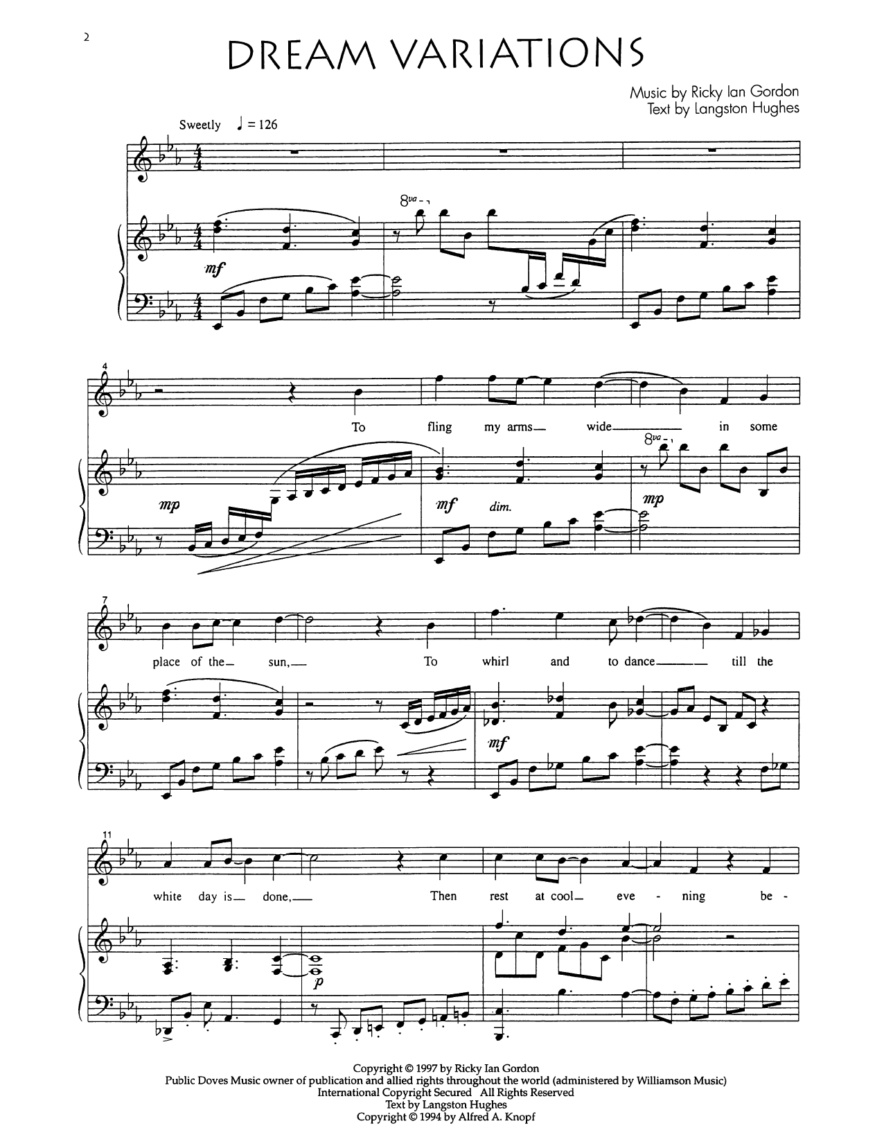 Learn to play Audra McDonald Dream Variations sheet music for Piano & Vocal in minutes. Price: 7.8900$ Audra McDonald Dream Variations sheet music notes and chords arranged for Piano & Vocal