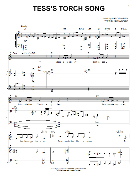 Learn to play Audra McDonald Tess's Torch Song sheet music for Piano & Vocal in minutes. Price: 7.8900$ Audra McDonald Tess's Torch Song sheet music notes and chords arranged for Piano & Vocal
