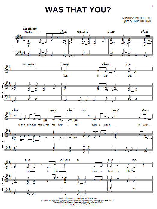 Learn to play Audra McDonald Was That You? sheet music for Piano, Vocal & Guitar Chords (Right-Hand Melody) in minutes. Price: 7.8900$ Audra McDonald Was That You? sheet music notes and chords arranged for Piano, Vocal & Guitar Chords (Right-Hand Melody)