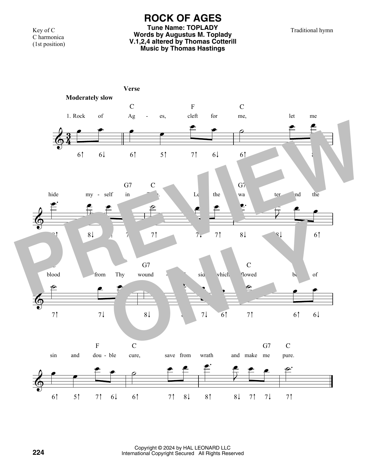 Augustus M. Toplady Rock Of Ages sheet music notes and chords. Download Printable PDF.