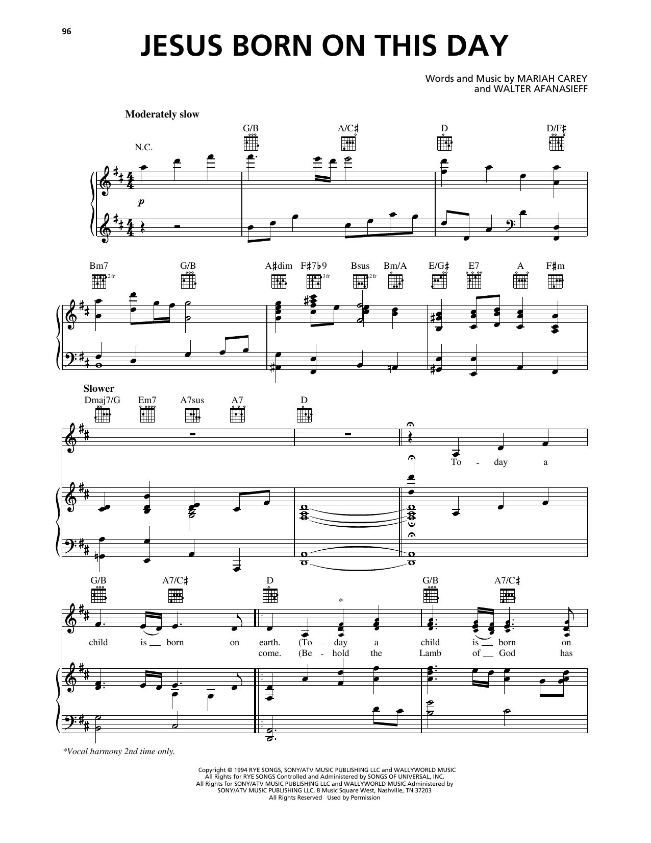 Avalon Jesus Born On This Day sheet music notes and chords. Download Printable PDF.