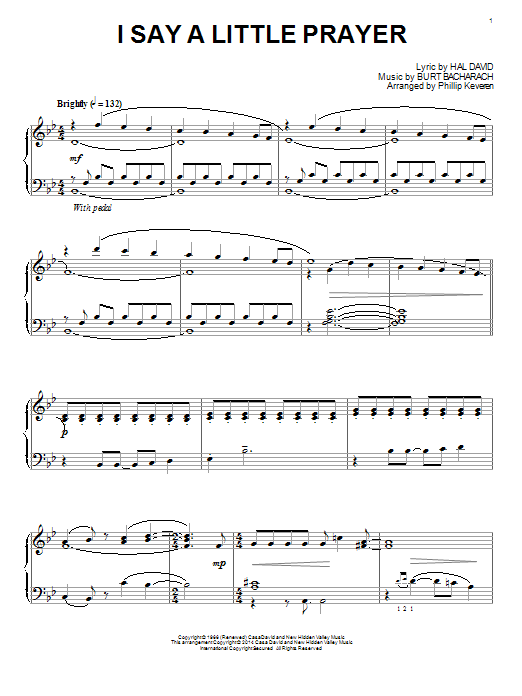 Phillip Keveren I Say A Little Prayer sheet music notes and chords arranged for Piano Solo