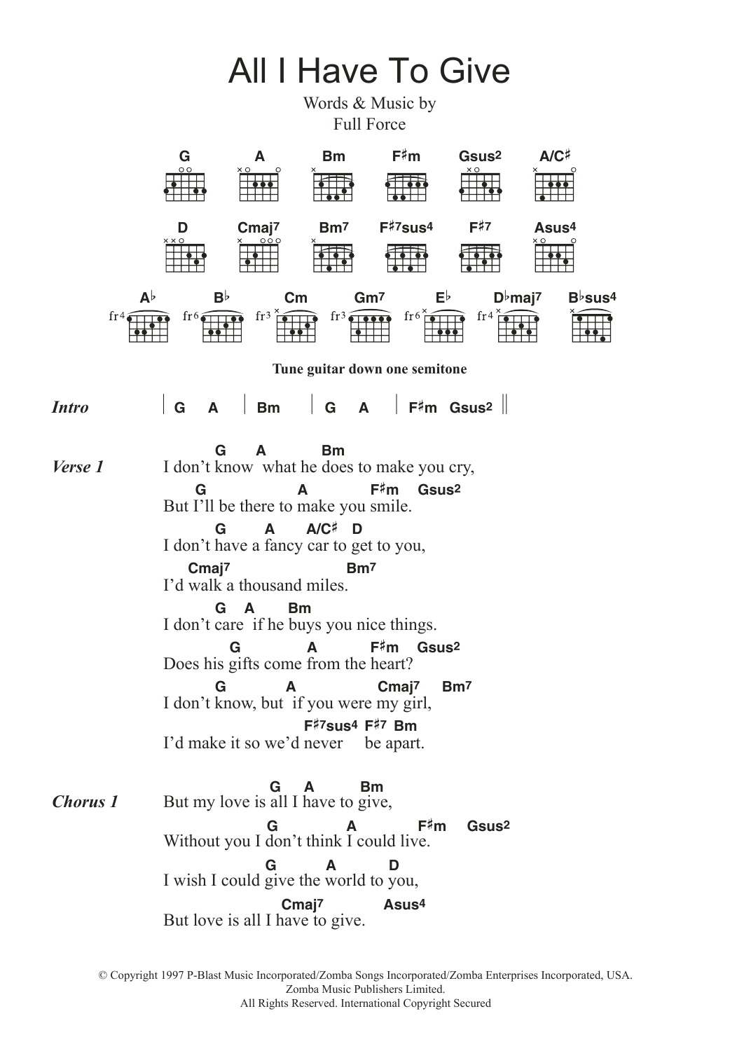 Backstreet Boys All I Have To Give sheet music notes and chords. Download Printable PDF.