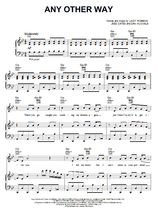 Learn to play Backstreet Boys Any Other Way sheet music for Piano, Vocal & Guitar Chords (Right-Hand Melody) in minutes. Price: 7.8900$ Backstreet Boys Any Other Way sheet music notes and chords arranged for Piano, Vocal & Guitar Chords (Right-Hand Melody)