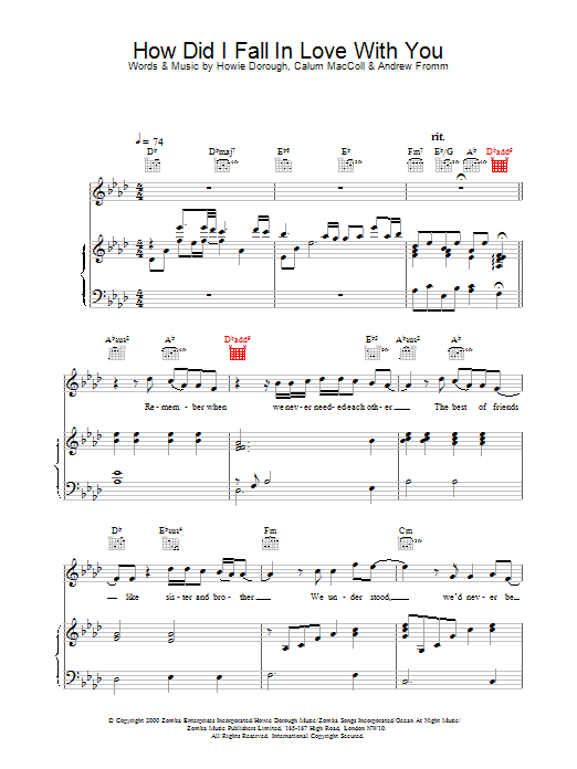 Learn to play Backstreet Boys How Did I Fall In Love With You sheet music for Piano, Vocal & Guitar Chords in minutes. Price: 7.8900$ Backstreet Boys How Did I Fall In Love With You sheet music notes and chords arranged for Piano, Vocal & Guitar Chords