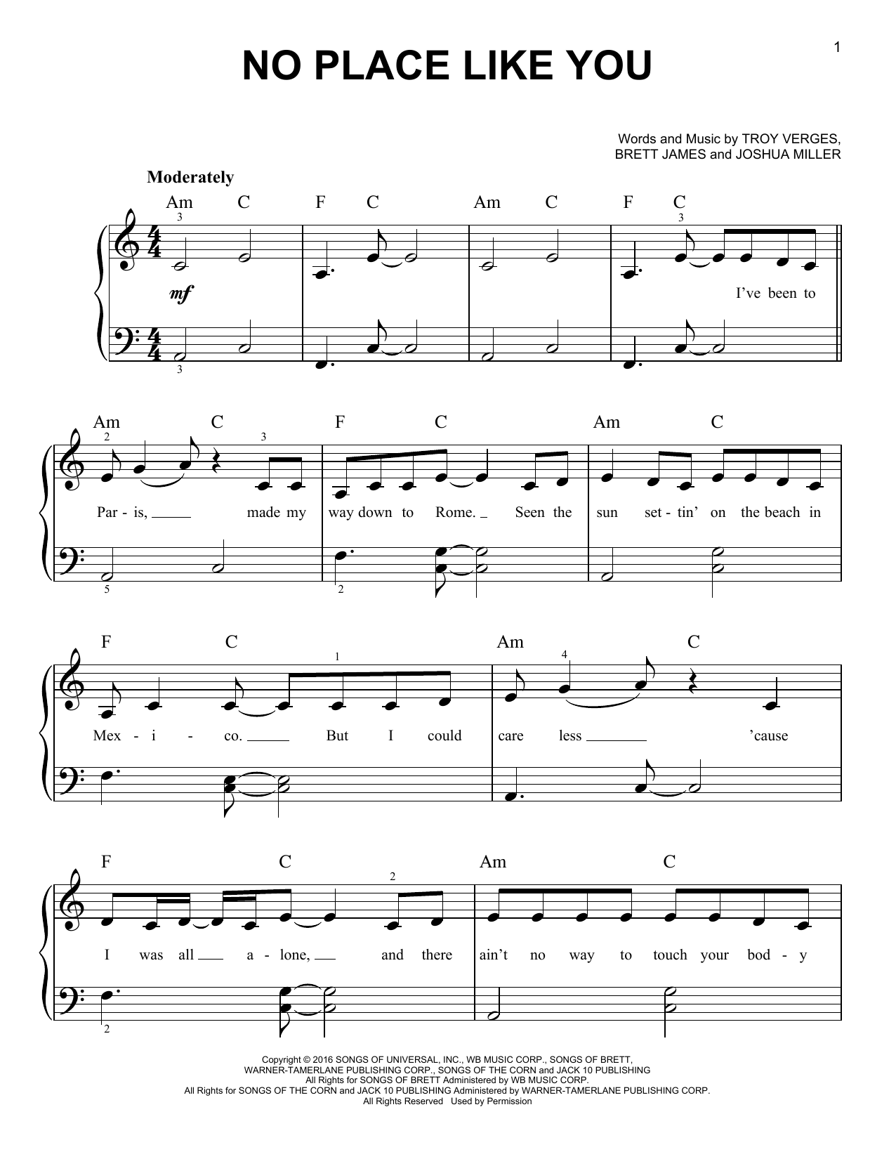 Backstreet Boys No Place Like You sheet music notes and chords. Download Printable PDF.