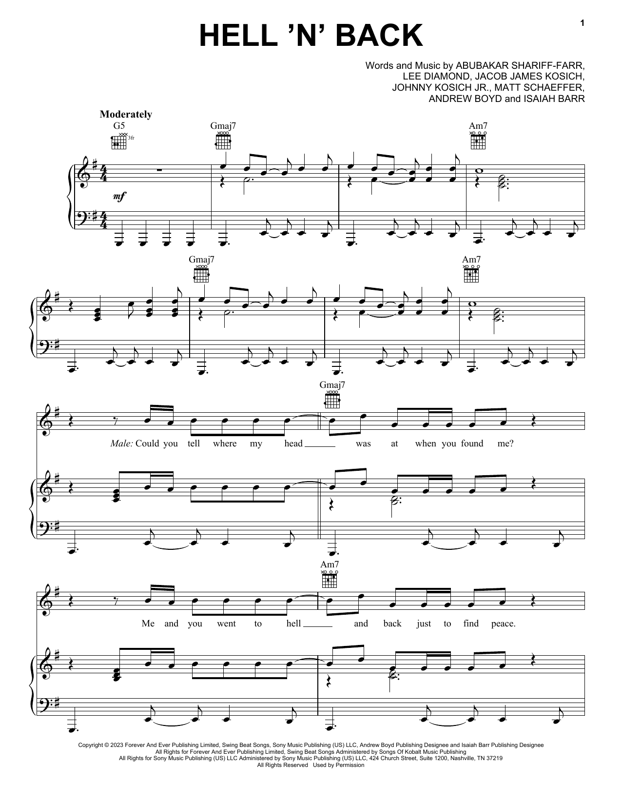 Bakar Hell N Back sheet music notes and chords. Download Printable PDF.