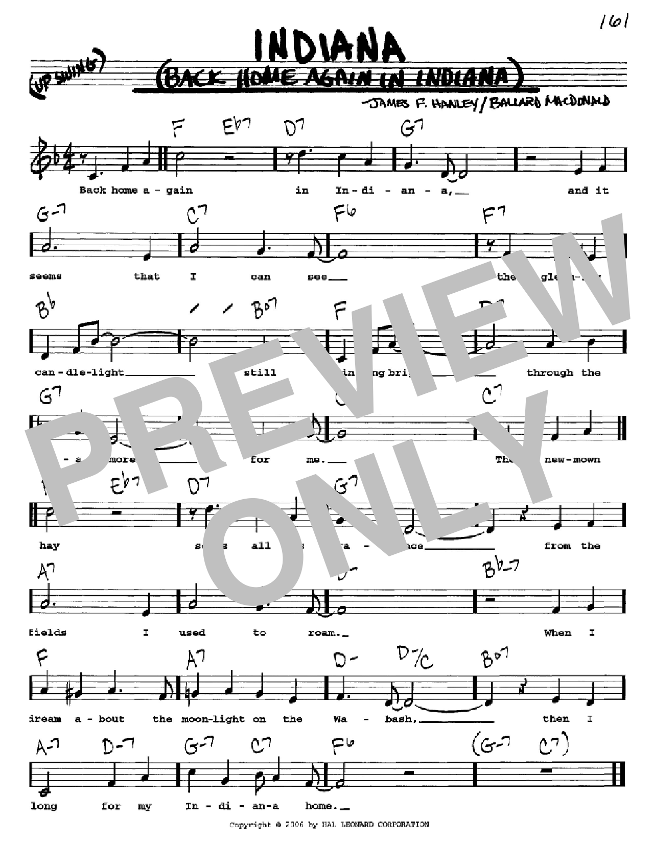 Ballard MacDonald Indiana (Back Home Again In Indiana) sheet music notes and chords. Download Printable PDF.