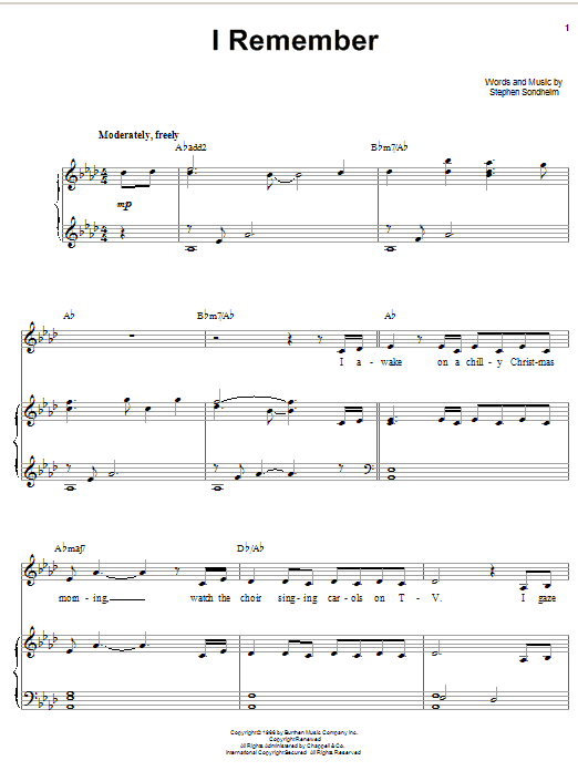 Learn to play Barbra Streisand I Remember sheet music for Piano, Vocal & Guitar Chords (Right-Hand Melody) in minutes. Price: 7.8900$ Barbra Streisand I Remember sheet music notes and chords arranged for Piano, Vocal & Guitar Chords (Right-Hand Melody)