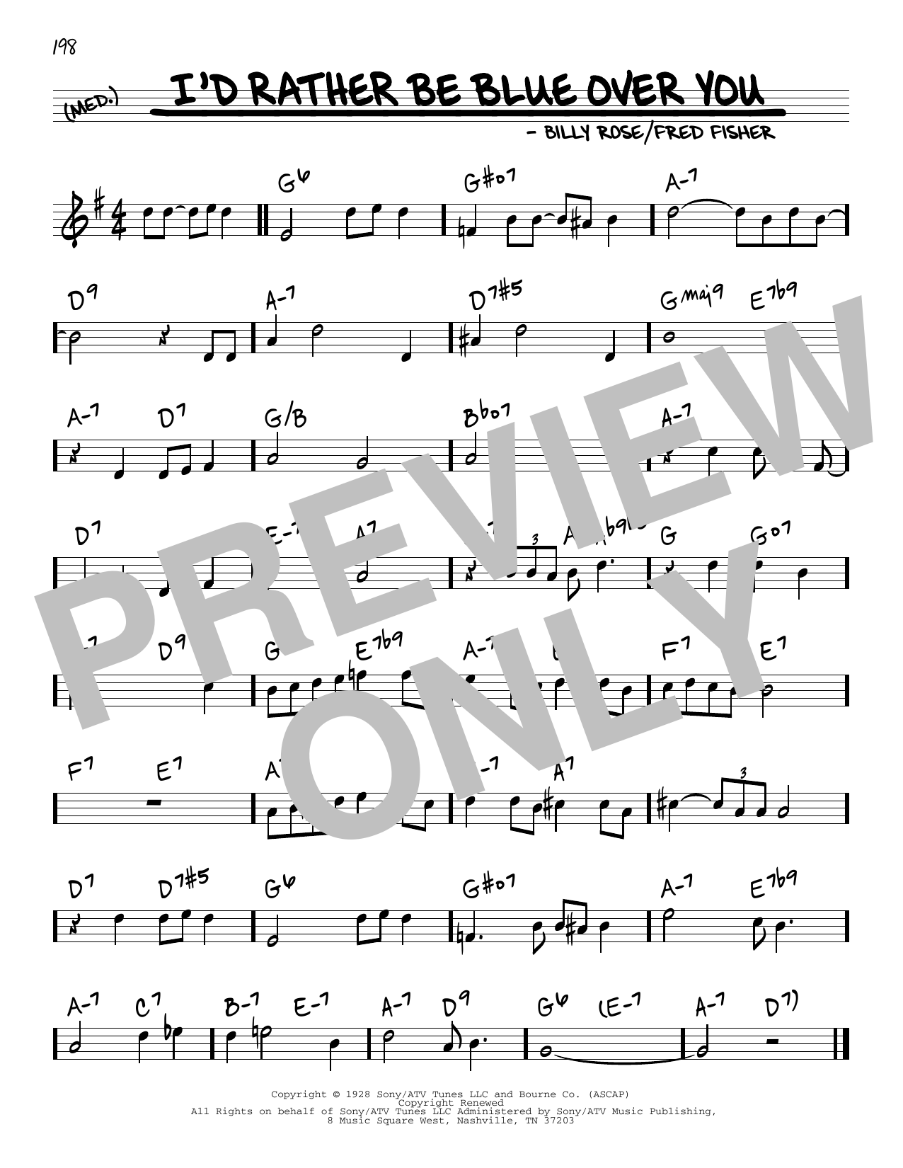 Barbra Streisand I'd Rather Be Blue Over You (from Funny Girl) sheet music notes and chords. Download Printable PDF.