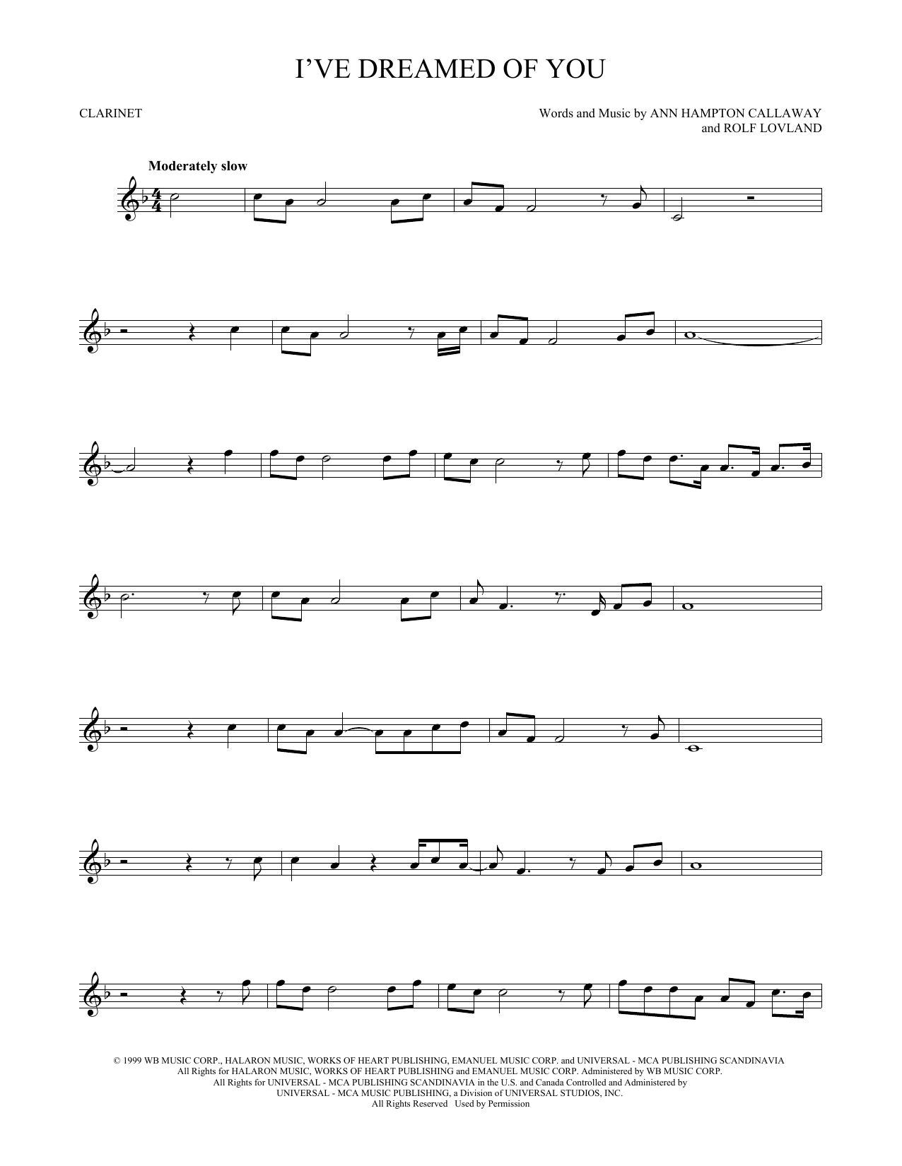 Barbra Streisand I've Dreamed Of You sheet music notes and chords. Download Printable PDF.