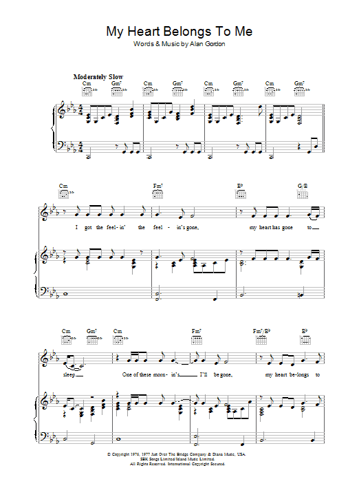 Learn to play Barbra Streisand My Heart Belongs To Me sheet music for Piano, Vocal & Guitar Chords in minutes. Price: 7.8900$ Barbra Streisand My Heart Belongs To Me sheet music notes and chords arranged for Piano, Vocal & Guitar Chords