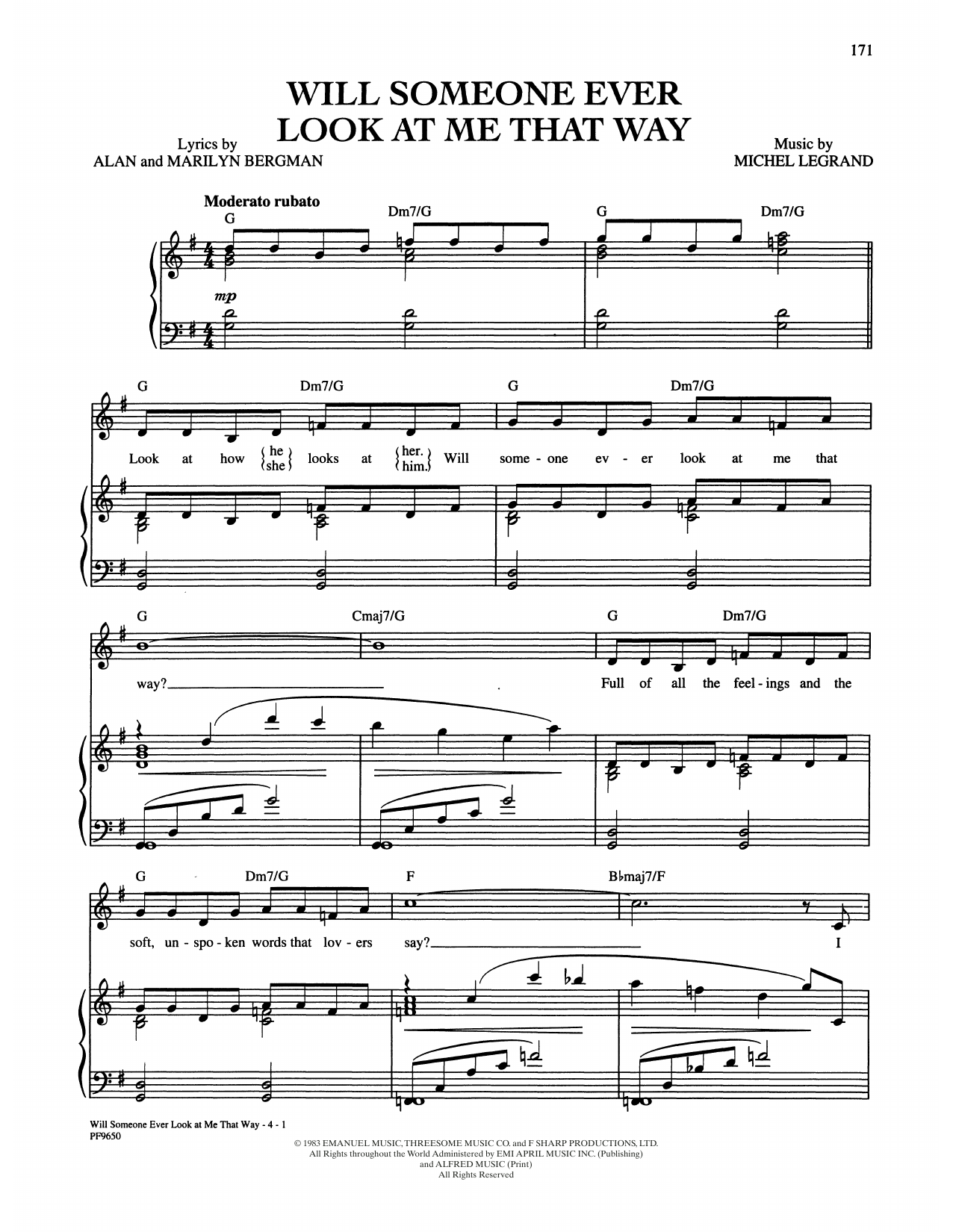 Barbra Streisand Will Someone Ever Look At Me That Way? (from Yentl) sheet music notes and chords. Download Printable PDF.