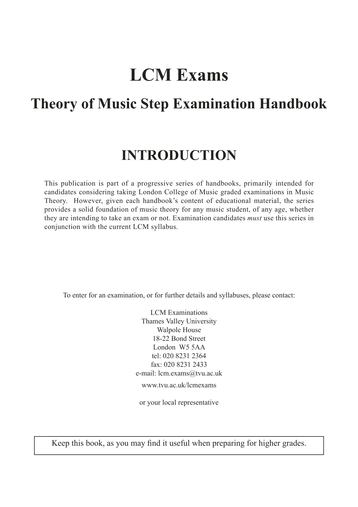 Barry Draycott and Martyn Williams LCME Theory Handbook Preliminary sheet music notes and chords arranged for Instrumental Method