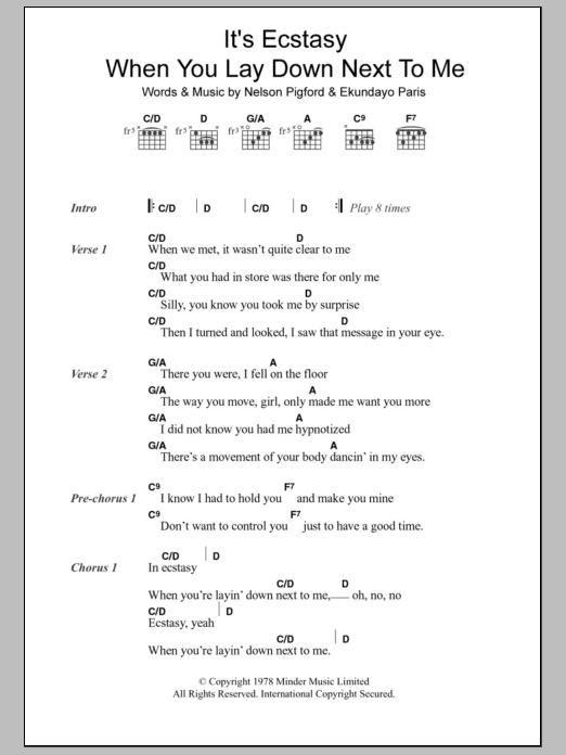 Barry White It's Ecstasy When You Lay Down Next To Me sheet music notes and chords. Download Printable PDF.