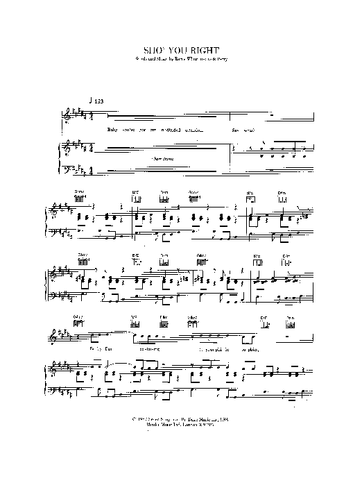 Barry White Sho' You Right sheet music notes and chords arranged for Piano, Vocal & Guitar Chords