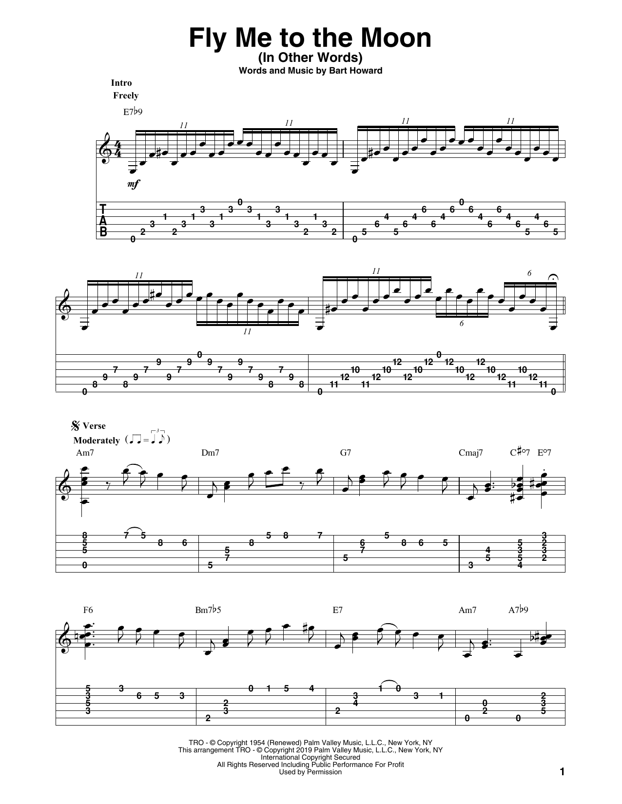 Bart Howard Fly Me To The Moon (In Other Words) (arr. Bill LaFleur) sheet music notes and chords. Download Printable PDF.