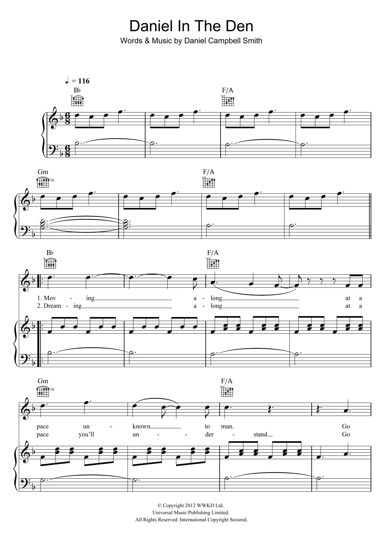 Learn to play Bastille Daniel In The Den sheet music for Piano, Vocal & Guitar Chords in minutes. Price: 7.8900$ Bastille Daniel In The Den sheet music notes and chords arranged for Piano, Vocal & Guitar Chords