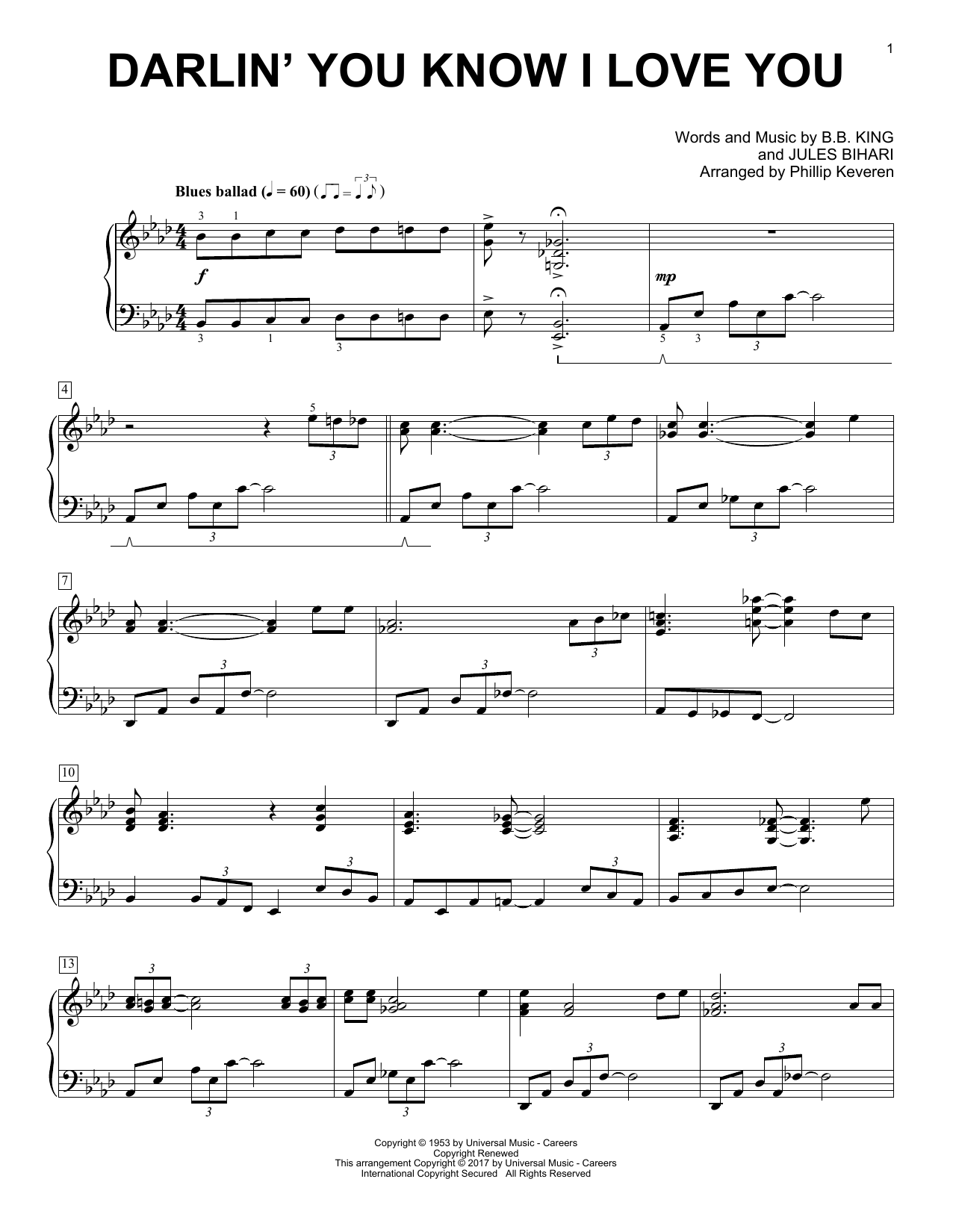 Learn to play Phillip Keveren Darlin' You Know I Love You sheet music for Piano Solo in minutes. Price: 7.8900$ Phillip Keveren Darlin' You Know I Love You sheet music notes and chords arranged for Piano Solo