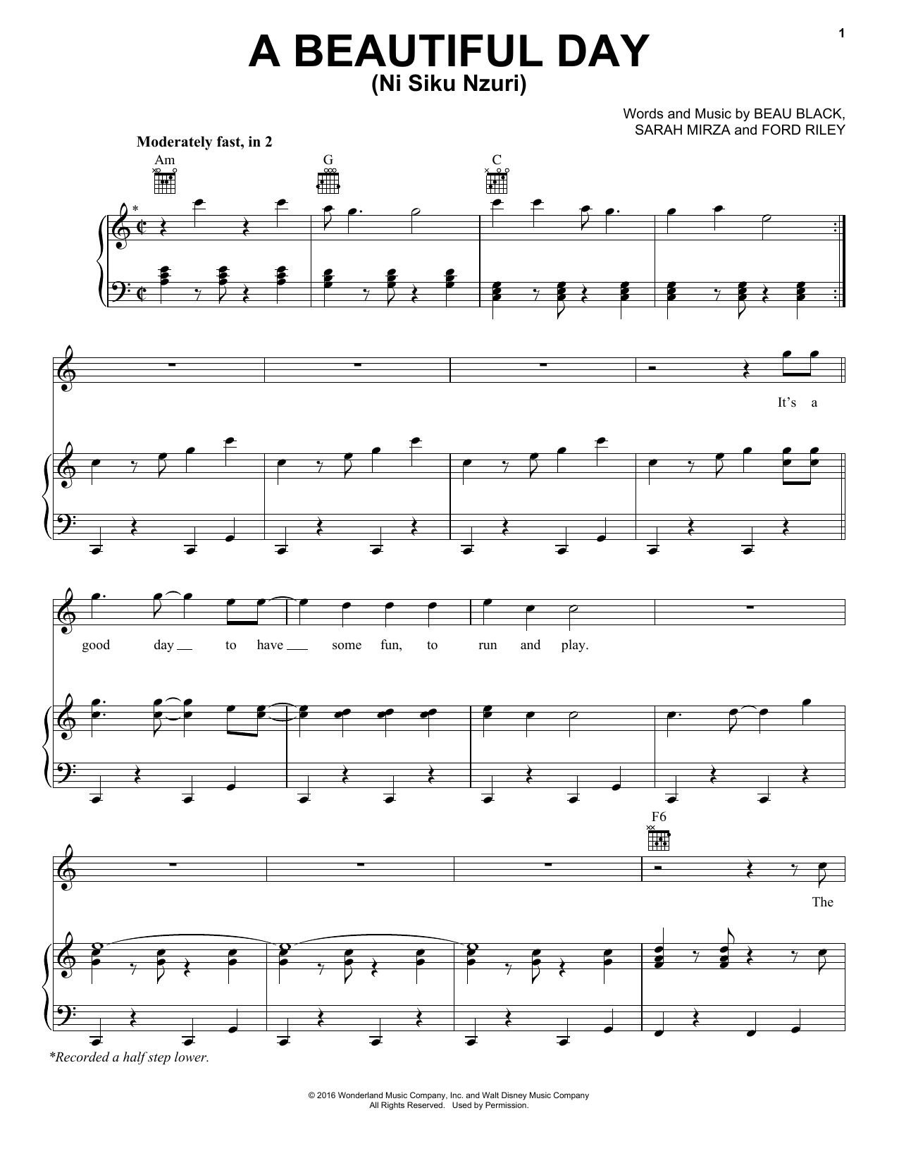 Learn to play Beau Black A Beautiful Day sheet music for Piano, Vocal & Guitar Chords (Right-Hand Melody) in minutes. Price: 7.8900$ Beau Black A Beautiful Day sheet music notes and chords arranged for Piano, Vocal & Guitar Chords (Right-Hand Melody)