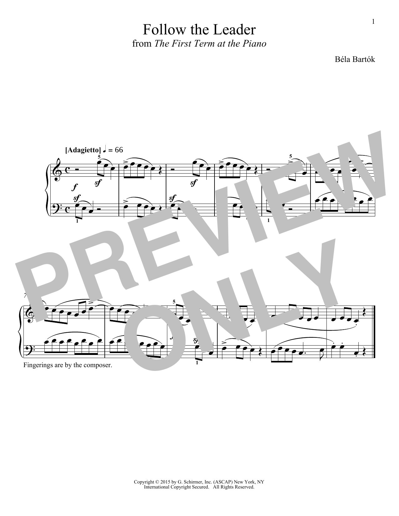 Learn to play Bela Bartok Follow The Leader sheet music for Piano Solo in minutes. Price: 7.8900$ Bela Bartok Follow The Leader sheet music notes and chords arranged for Piano Solo