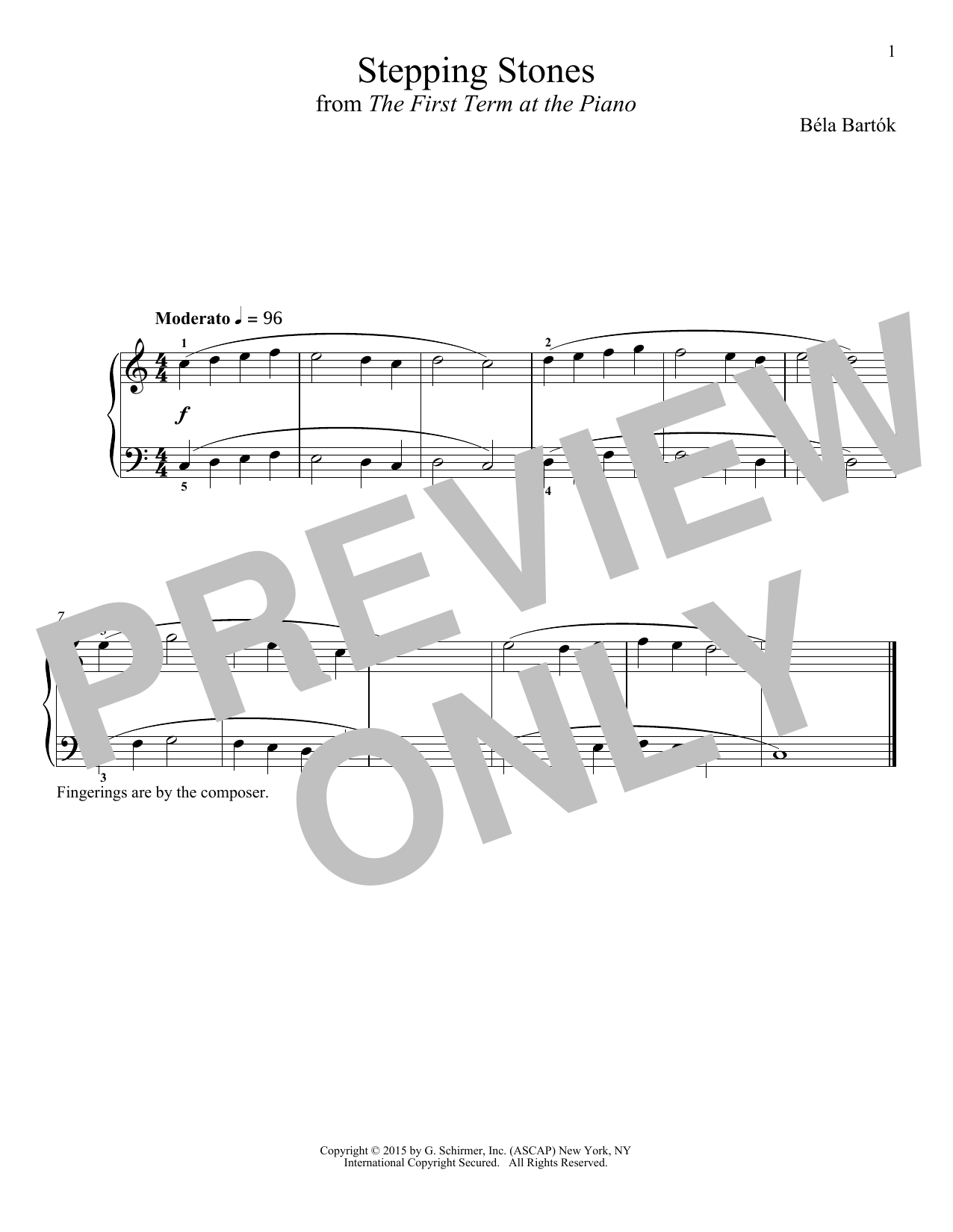 Learn to play Bela Bartok Stepping Stones sheet music for Piano Solo in minutes. Price: 7.8900$ Bela Bartok Stepping Stones sheet music notes and chords arranged for Piano Solo