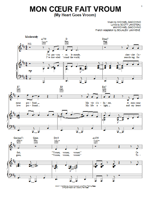 Learn to play Benabar Mon Coeur Fait Vroum (My Heart Goes Vroom) sheet music for Piano, Vocal & Guitar Chords (Right-Hand Melody) in minutes. Price: 7.8900$ Benabar Mon Coeur Fait Vroum (My Heart Goes Vroom) sheet music notes and chords arranged for Piano, Vocal & Guitar Chords (Right-Hand Melody)