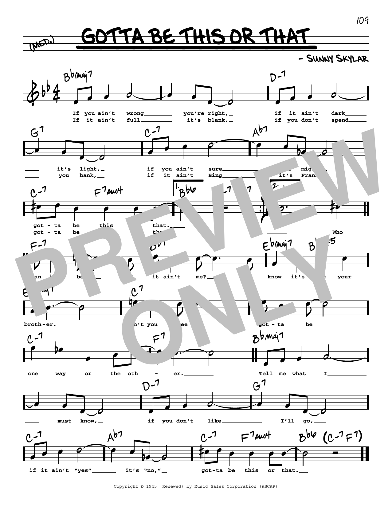 Benny Goodman and His Orchestra Gotta Be This Or That (High Voice) sheet music notes and chords. Download Printable PDF.