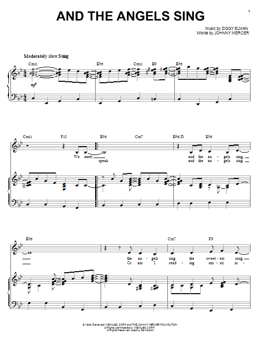 Benny Goodman And The Angels Sing sheet music notes and chords. Download Printable PDF.