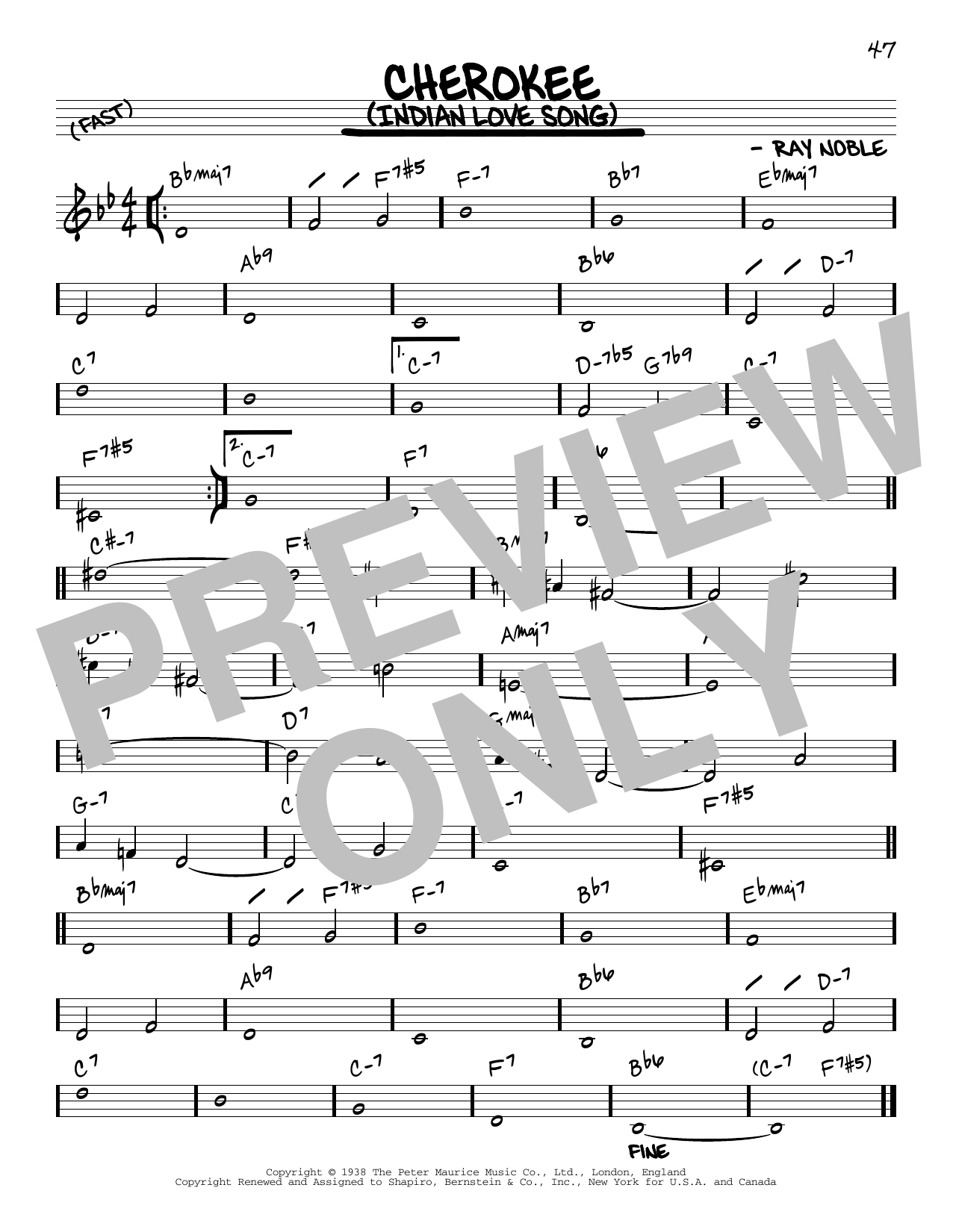 Benny Goodman Sextet Cherokee (Indian Love Song) sheet music notes and chords. Download Printable PDF.